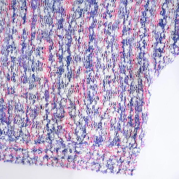 Vintage Gloria Vanderbilt Purple & Pink Knit Scoop Neck Sweater M - Picture 5 of 13